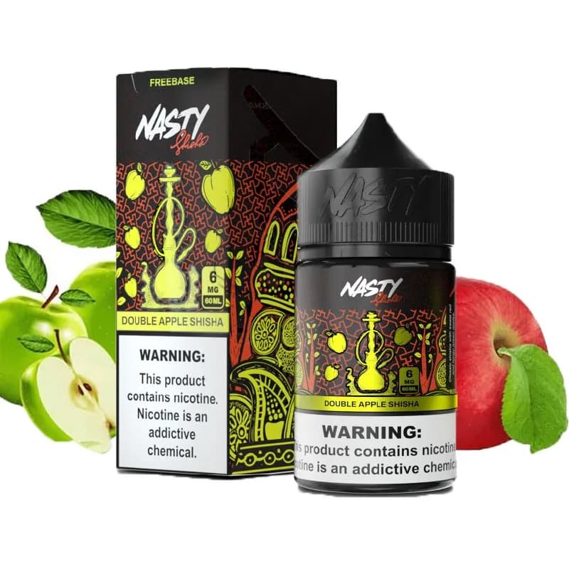 Double Apple Shisha Nasty Juice 60ml - VapeSoko