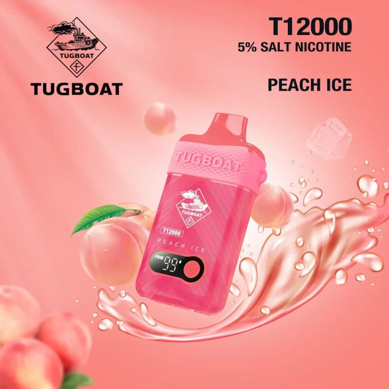 Peach Ice-Tugboat T12000 - VapeSoko