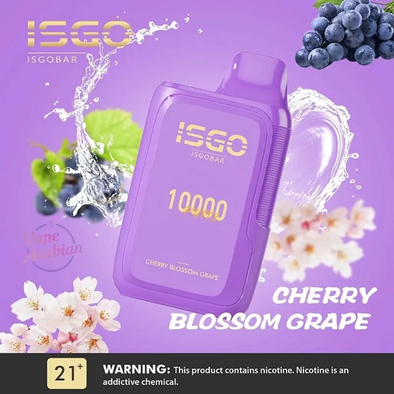 Cherry Blossom Grape-ISGOBAR 10000 Puffs - image 1