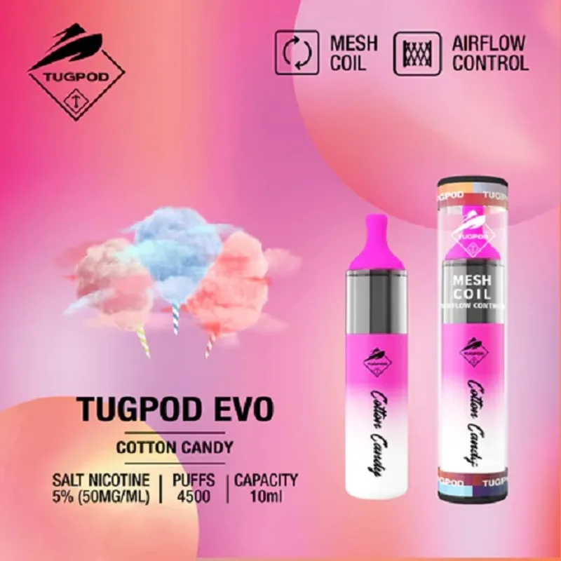 Cotton Candy- Tugboat Evo 4500 Puffs - VapeSoko