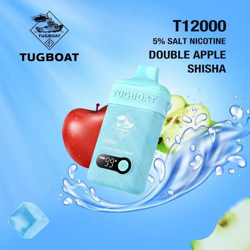 Double Apple Shisha- Tugboat T12000 - VapeSoko