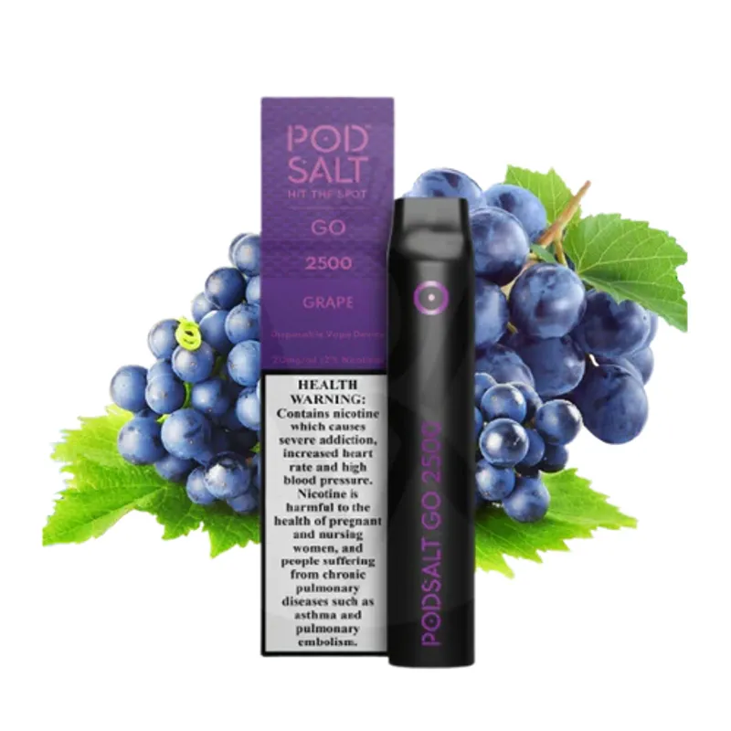 Grape-Pod Salt Go 2500 Puffs- 2%  nicotine - image 1