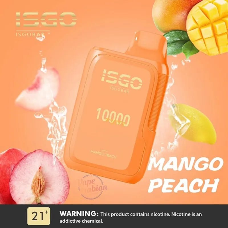 Mango Peach-ISGOBAR 10000 Puffs - image 1