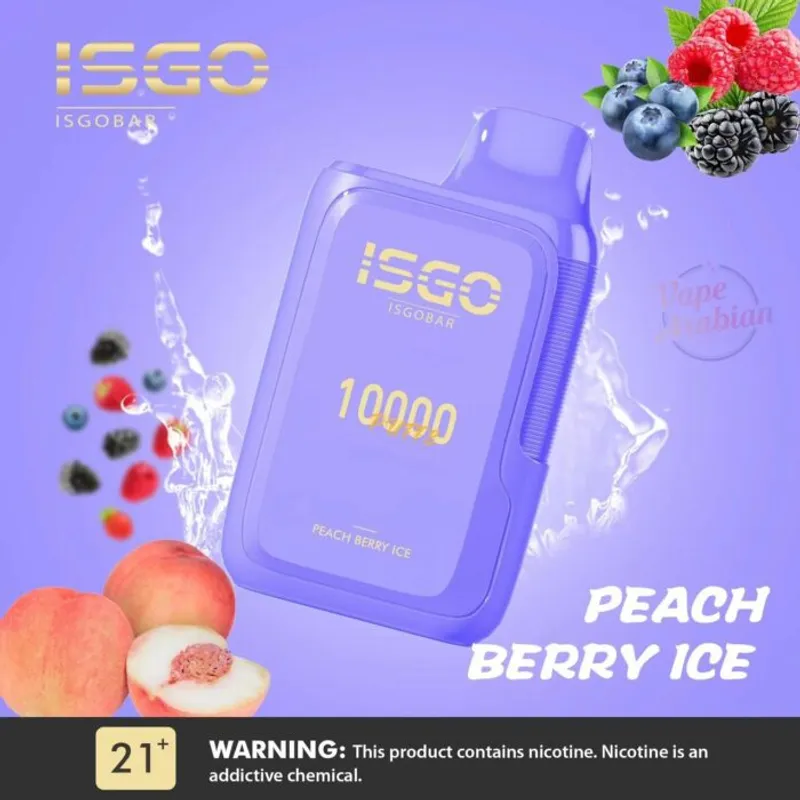 Peach Berry Ice-ISGOBAR 10000 Puffs - VapeSoko