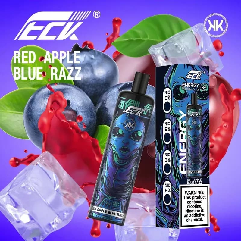 Red Apple Blue Razz- KK Energy 5000 Puffs  - image 1