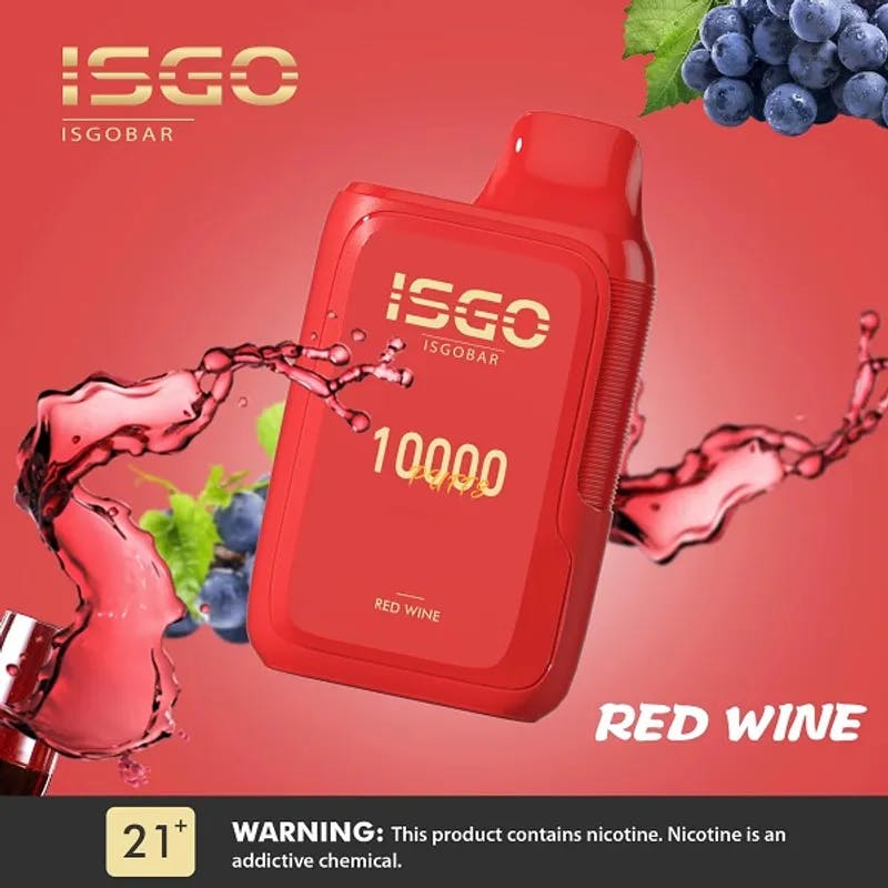 Red Wine-ISGOBAR 10000 Puffs - image 1