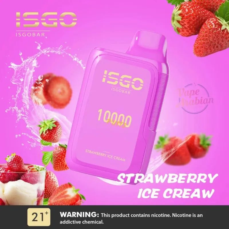 Strawberry Ice Cream -ISGOBAR 10000 Puffs - image 1