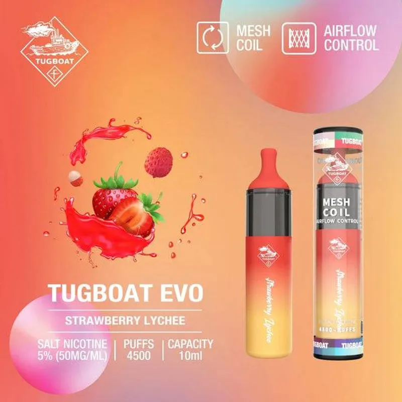 Strawberry Lychee- Tugboat Evo 4500 Puffs - image 1