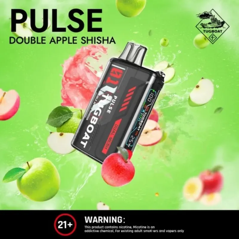 Double Apple Shisha - Tugboat Pulse 20000 Puffs - image 1