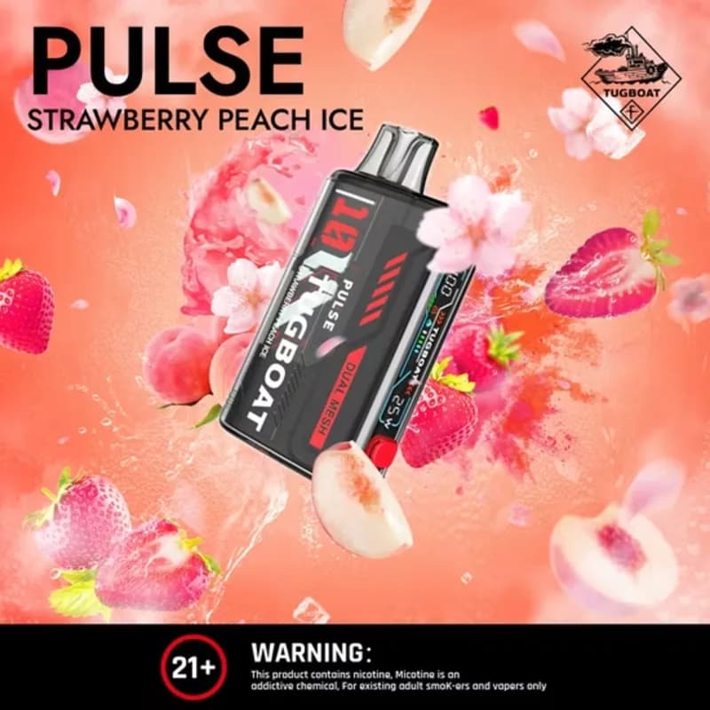 Strawberry Peach Ice - Tugboat Pulse 20000 Puffs - image 1
