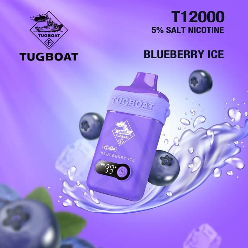 Blueberry Ice-Tugboat T12000 - VapeSoko