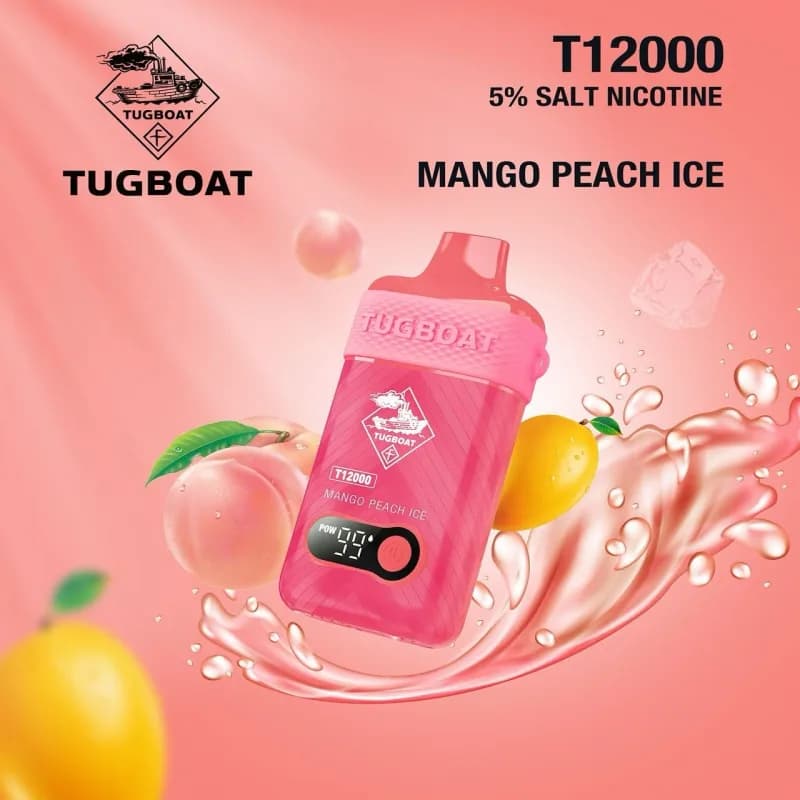 Mango Peach Ice-Tugboat T12000 - VapeSoko
