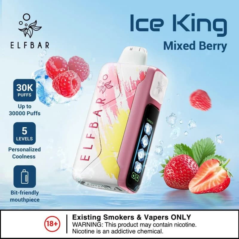 Mixed Berry-Elfbar Ice King 30,000 Puffs - image 1