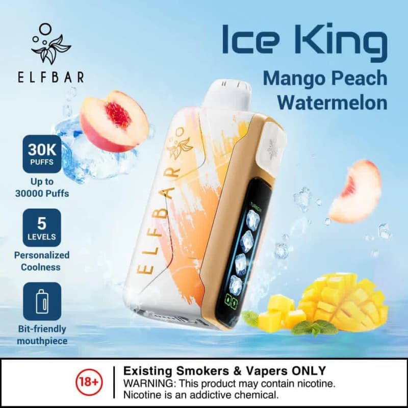 Mango Peach Watermelon-Elfbar Ice King 30,000 Puffs - image 1