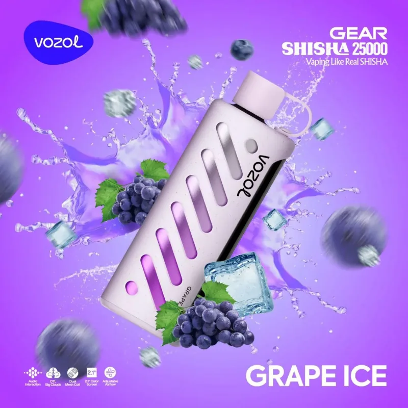 Grape Ice-Vozol Gear Shisha 25000 Puffs - image 1