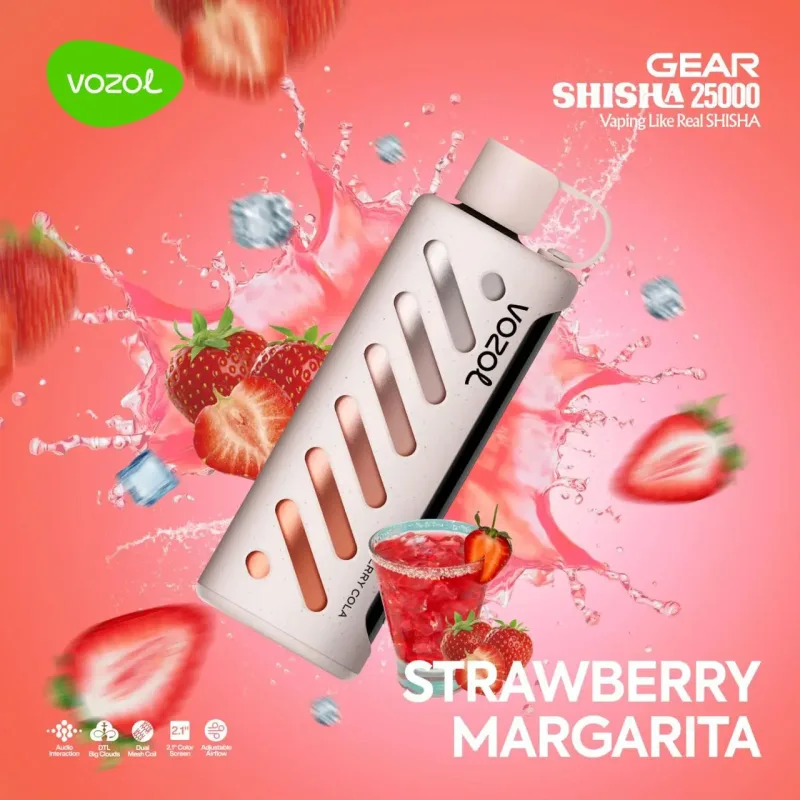 Strawberry Margarita -Vozol Gear Shisha 25000 Puffs - VapeSoko