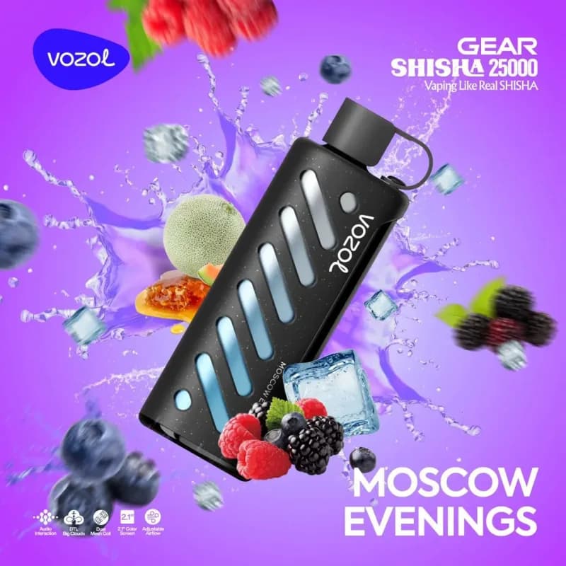 Moscow Evenings-Vozol Gear Shisha 25000 Puffs - VapeSoko