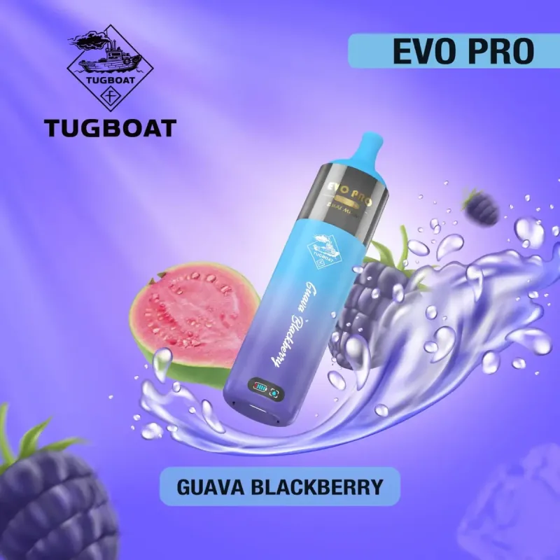 Guava Blackberry Tugboat Evo Pro 15000 Puffs - VapeSoko