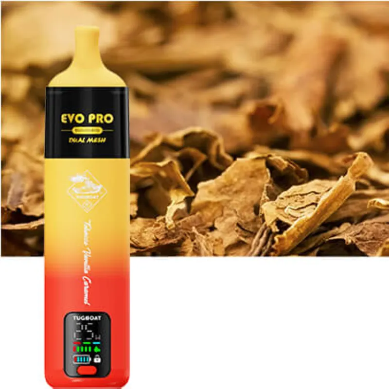 Tobacco Vanilla Caramel- Tugboat Evo Pro 15000 Puffs - VapeSoko