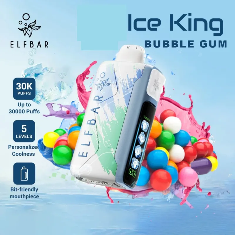 Bubblegum-Elfbar Ice King 30,000 Puffs - image 1
