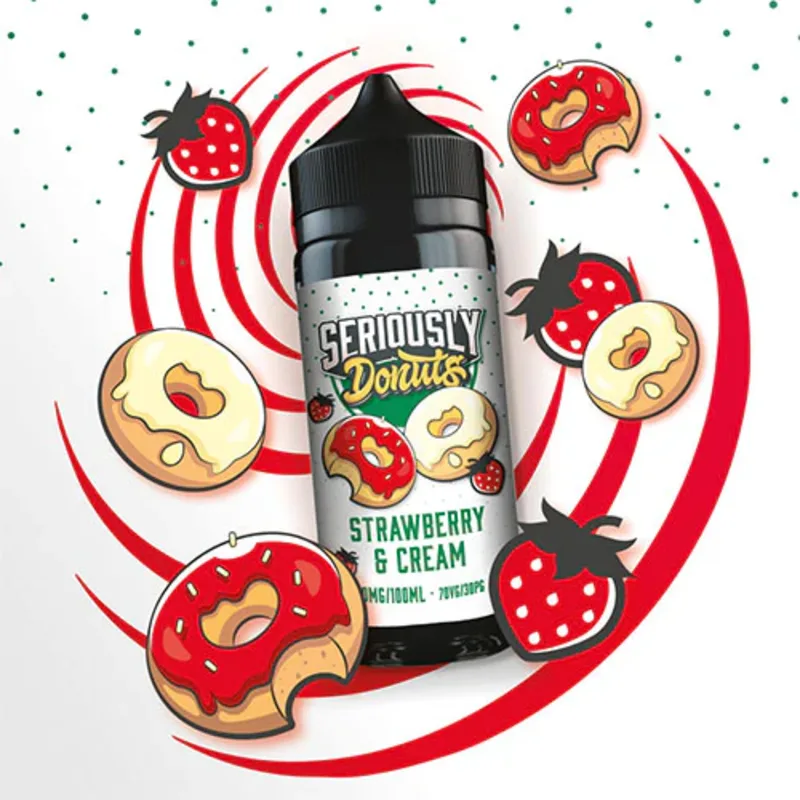 Strawberry & Cream -Doozy Vape Seriously Donuts 100ml - image 1