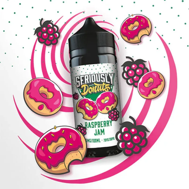 Raspberry Jam-Doozy Vape Seriously Donuts 100ml - image 1