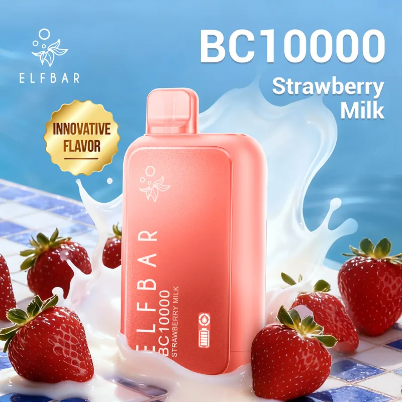 Strawberry Milk-Elfbar BC10000 Disposable Vape (5%) - VapeSoko