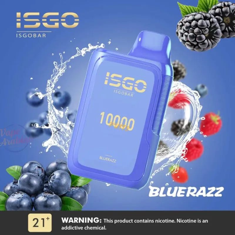 Blue Razz -ISGOBAR 10000 Puffs - VapeSoko