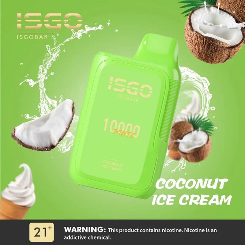 Coconut Ice Cream -ISGOBAR 10000 Puffs - image 1