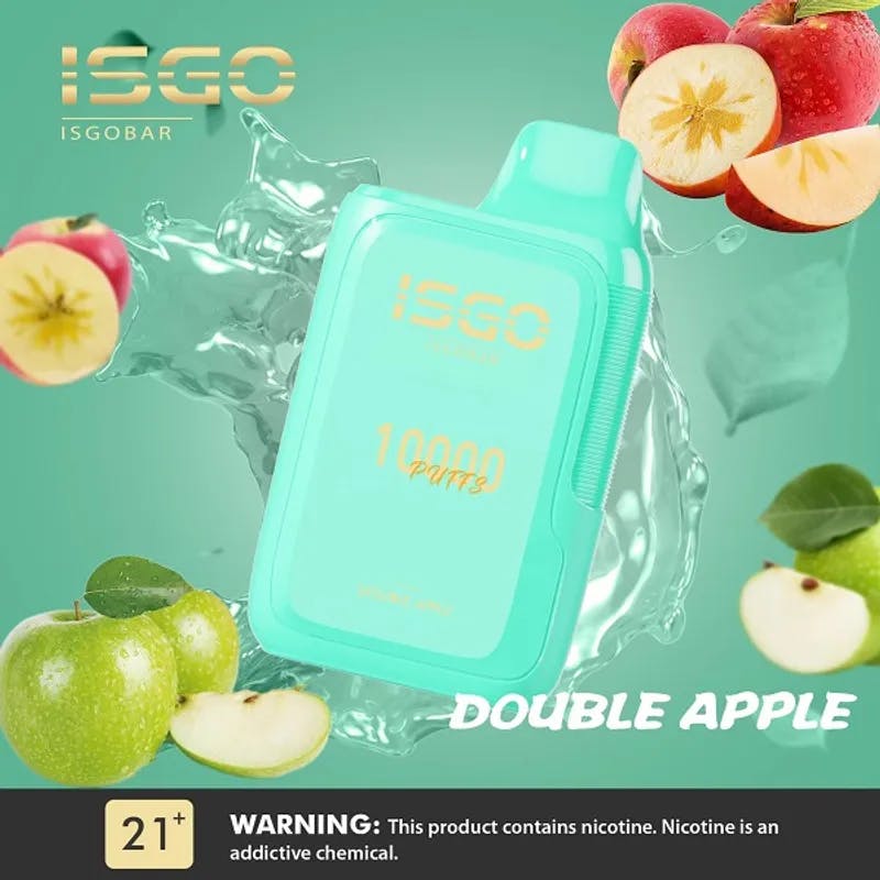 Double Apple-ISGOBAR 10000 Puffs - VapeSoko