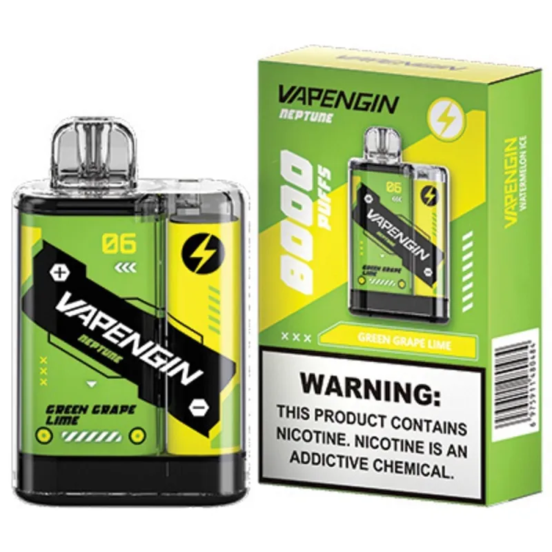 Green Grape Lime-Vapengin Neptune 8000 Puffs - VapeSoko