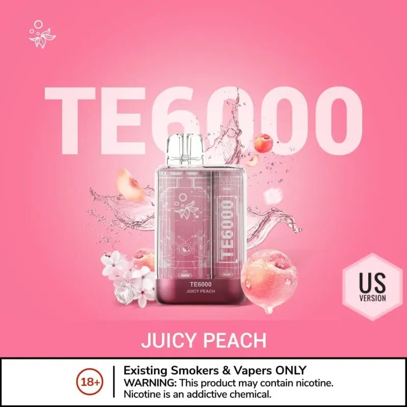 Juicy Peach-Elf Bar TE6000 - 6000 Puffs - VapeSoko
