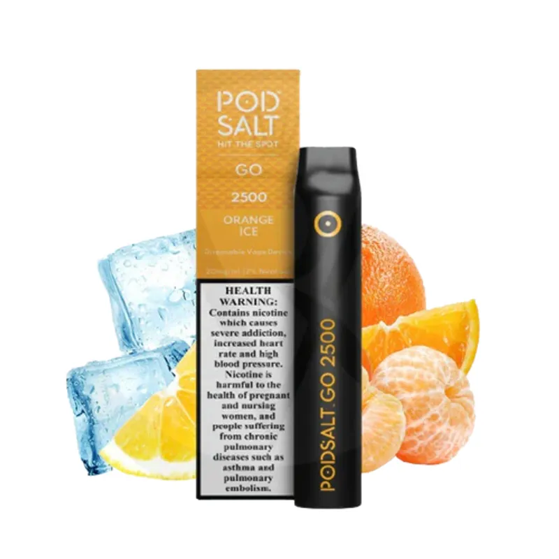 Orange Ice-Pod Salt Go 2500 Puffs- 2%  nicotine - image 1