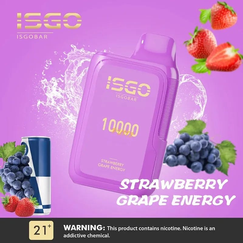 Strawberry Grape Energy -ISGOBAR 10000 Puffs - VapeSoko