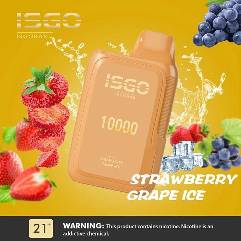 Strawberry Grape Ice-ISGOBAR 10000 Puffs - VapeSoko
