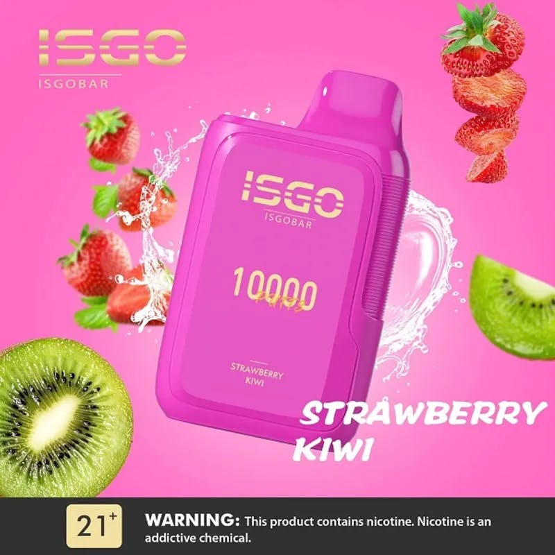 Strawberry Kiwi -ISGOBAR 10000 Puffs - image 1