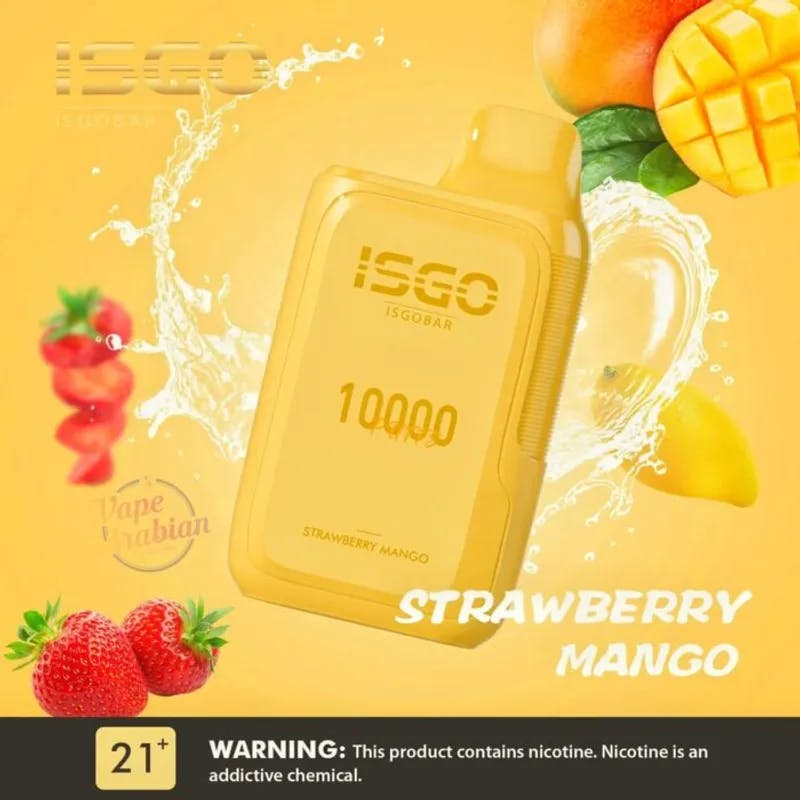 Strawberry Mango-ISGOBAR 10000 Puffs - VapeSoko