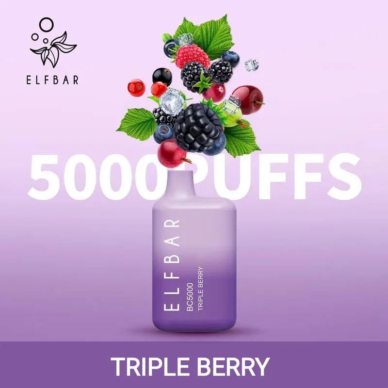 Triple Berry-Elfbar BC5000 - image 1