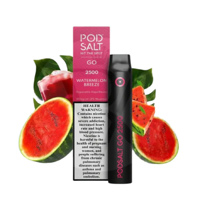 Watermelon Breeze-Pod Salt Go 2500 Puffs- 2% nicotine - image 1